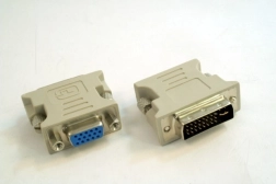 Adaptateur DVI vers VGA (DVI-I 24+5 broches, mâle vers VGA HD15, femelle)