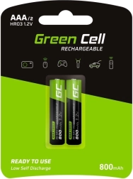 Piles rechargeables Green Cell AAA HR03 800 mAh (lot de 2)