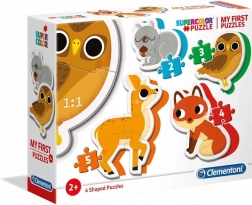 Clementoni mes premiers puzzles animaux de la forêt 4-en-1
