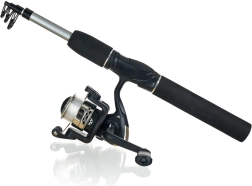 Canne à pêche télescopique 180 cm avec moulinet et accessoires