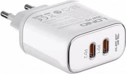 Chargeur secteur LDNIO 35 W avec deux USB-C pour iPhone + câble USB‑C – Lightning