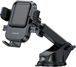 Support de téléphone pour voiture USAMS One-touch pour pare-brise et tableau de bord, noir