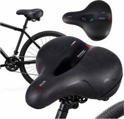 Selle de vélo large en mousse avec catadioptre