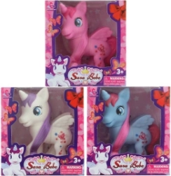 Figurine en caoutchouc licorne ailée