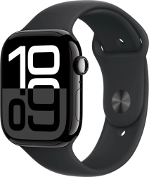 Apple Watch Series 10 GPS 46 mm avec bracelet sport noir - taille S/M