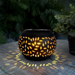 Lampe décorative solaire avec effet de flamme