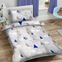 Parure de lit enfant 90x120 cm - cygnes PRODUIT POLONAIS