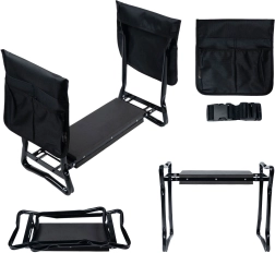 Genouillère de jardin pliable avec compartiments de rangement