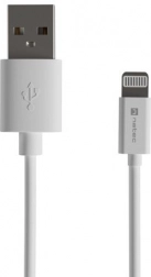 Natec Prati câble Lightning USB‑A 1 m MFi blanc