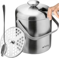 Seau à glace en inox avec cuillère et pinces Ruhhy