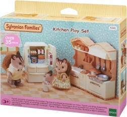 Sylvanian Families cuisine campagnarde avec réfrigérateur – ensemble de mobilier pour maison de poupée