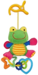 Jouet en peluche avec hochet grenouille BABY MIX