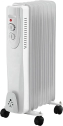 Radiateur électrique à huile 1500 W avec thermostat, 7 ailettes
