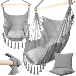 Fauteuil suspendu brésilien MalTec gris clair