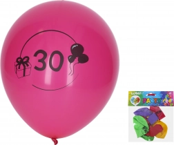 Ballons gonflables 30 cm avec le numéro 30 – lot de 5 pièces