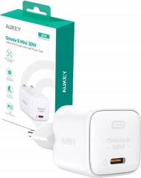 chargeur AUKEY OMNIA II Mini USB‑C 30 W PD, blanc
