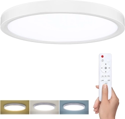 Solight luminaire LED de plafond et mural Estela blanc avec télécommande 30 cm