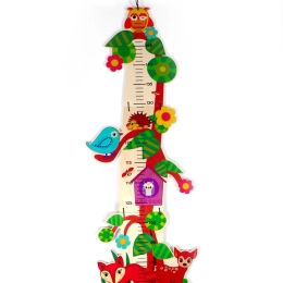 Toise murale en bois pour enfant – animaux de la forêt HESS