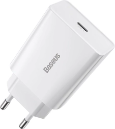 Chargeur rapide Baseus Speed Mini Quick Charger, USB-C, PD, 3A, 20W (blanc)