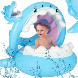 Fauteuil gonflable pour enfant avec auvent – requin, jusqu’à 23 kg