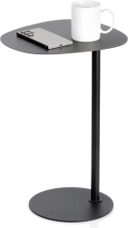 Table d’appoint de salon en métal noire 35 × 25 × 53 cm