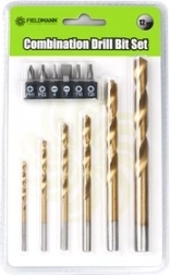 Ensemble de 6 forets pour métal et 6 embouts (plats, cruciformes)