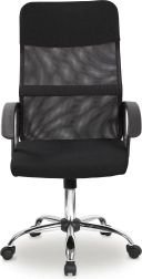 Chaise de bureau pivotante avec dossier en maille noire