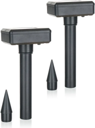 Répulsif solaire contre les taupes, noir, lot de 2