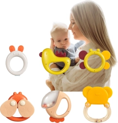 Ensemble de hochets de dentition - 6 pièces.