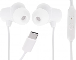 Écouteurs L-Brno avec microphone USB-C blancs