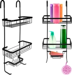 Étagère de douche suspendue noire