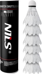 Volants de badminton en plumes NILS NBL6206, 6 pcs