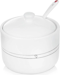 Sucrier en céramique avec cuillère Cœur 300 ml