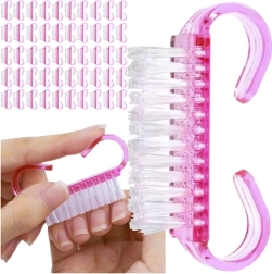 Ensemble de 50 brosses à ongles roses Soulima
