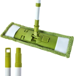 Serpillière pour sol TORO avec manche télescopique, vert