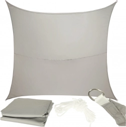 Bâche d'ombrage de jardin LUARO grise 4x3m