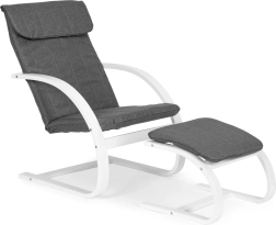 Fauteuil à bascule avec repose-pieds ModernHome