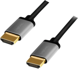 Câble HDMI 2.0 4K/60 Hz 3 m, connecteurs en aluminium, noir