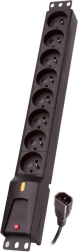 Barrette d’alimentation rack Lestar avec protection, 8 prises
