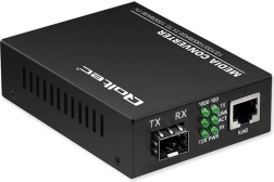 Convertisseur de média bidirectionnel SWITCH Ethernet 1x RJ45 1x SFP | 1000 Mb/s | 5V