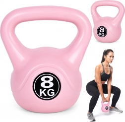 Kettlebell 8 kg rose pour l’entraînement à domicile MODERNHOME