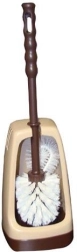 Ensemble WC avec porte-brosse carré et brosse 7 cm avec nettoyeur de bord