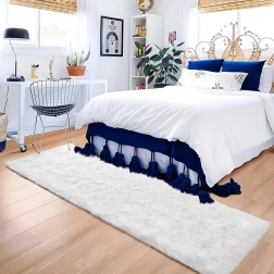 Tapis shaggy peluche pour salon et chambre 120 × 80 cm