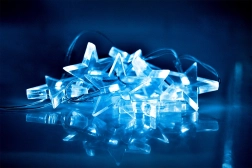 Guirlande lumineuse de Noël LED Solight avec étoiles, 1,5 m, 10 LED – Lumière bleue