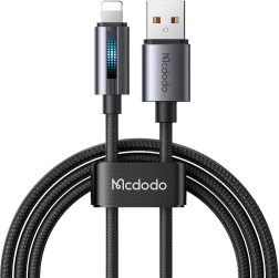 Câble USB McDodo avec éclairage LED 1,2 m noir