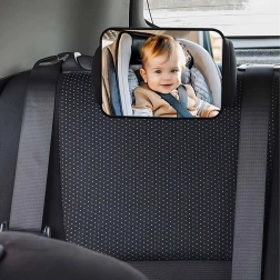 Rétroviseur bébé pour voiture à fixer sur l’appuie-tête, réglable 18,8 × 13,5 cm