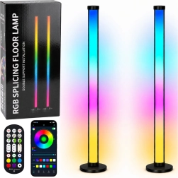 Lampes sur pied Smart LED RGB avec contrôle via application et télécommande, 125 cm, 2 pcs