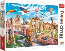 Puzzle Trefl Funny Cities – Rome sauvage, 1000 pièces (68 × 48 cm)