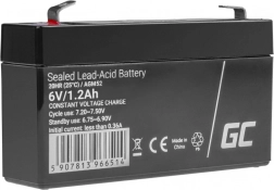Batterie AGM sans entretien 6 V 1,2 Ah pour sécurité, caisses et jouets GREEN CELL