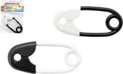 Hochet en forme d’épingle noir et blanc 12 cm